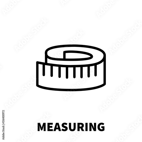 Measuring icon or logo in modern line style.