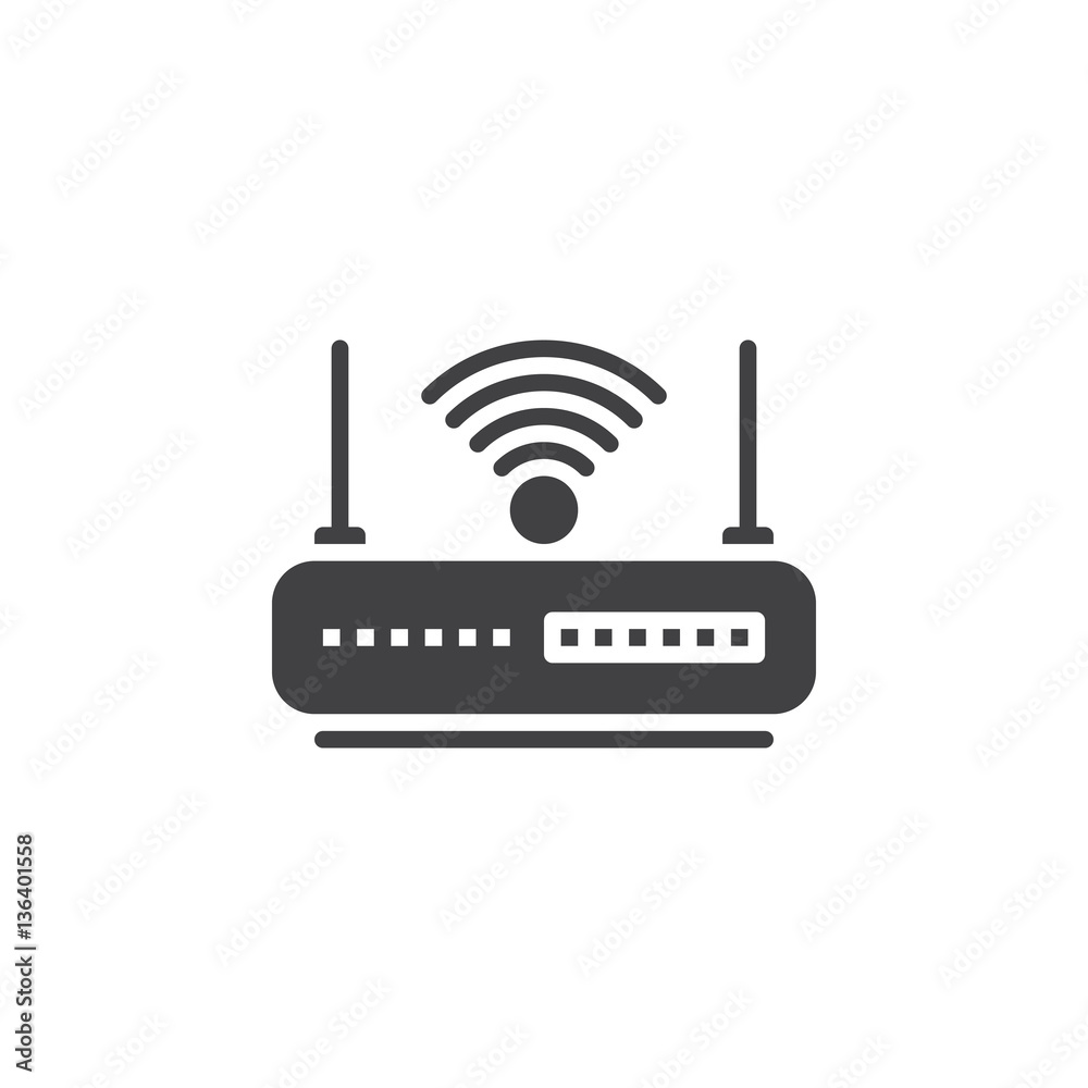 Vector illustration wifi router icon. Wi-Fi symbol Stock Vector Image & Art  - Alamy