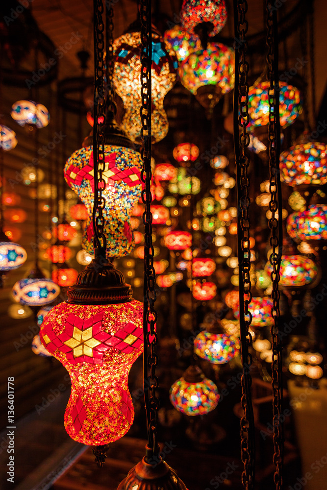 Traditional turkish lanterns at Istanbul, Turkey.