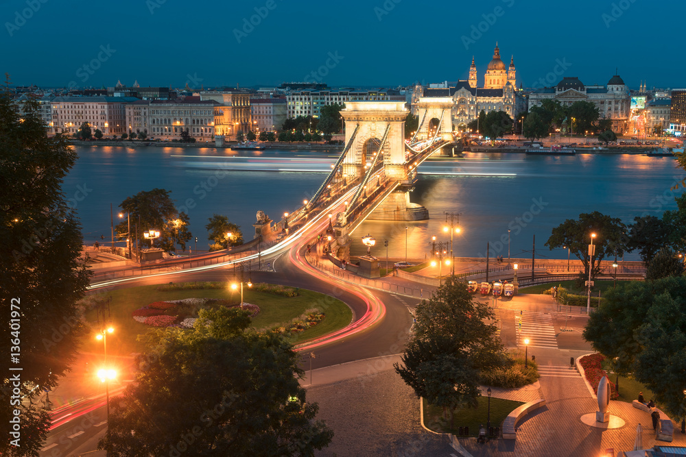 Chain Bridge In Budapest Hungary