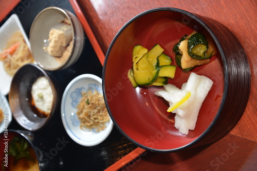 Marunouchi Near for Daimaru Tokyo Pickles Set Meal Chiyoda-ku Tokyo Japan