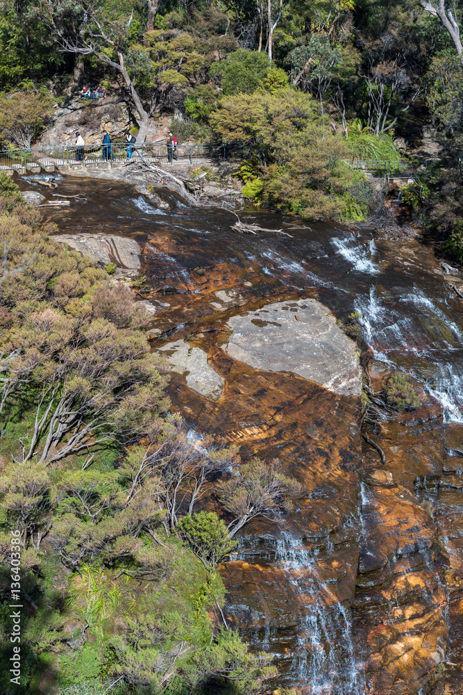 Wentworth Falls, upper section of famous waterfall in Blue Mount Wentworth Falls, upper section of famous waterfall in Blue Mount