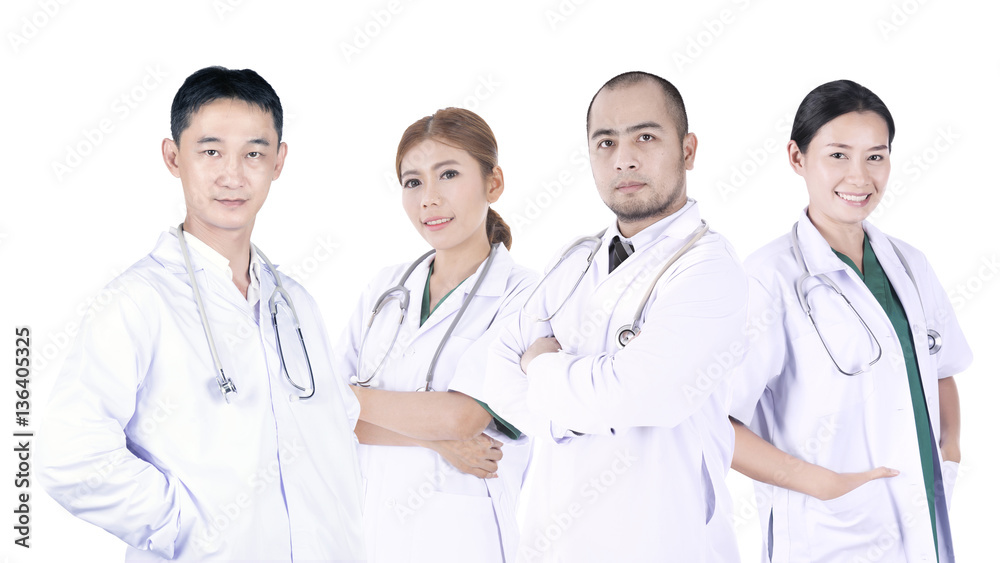 Team doctor with a commitment in the hospital. Team doctor with a commitment in the hospital.