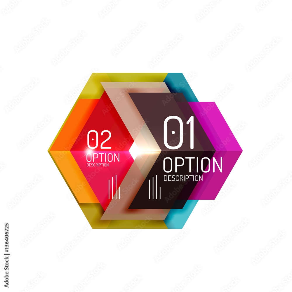Abstract background, geometric infographic option templates Abstract background, geometric infographic option templates