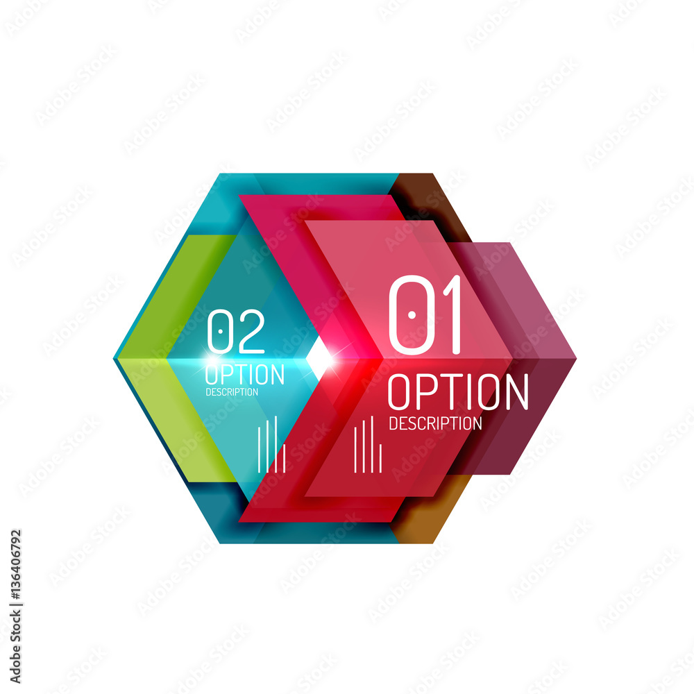 Abstract background, geometric infographic option templates Abstract background, geometric infographic option templates