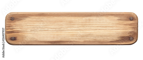 Billede på lærred Rustic wood board with nails