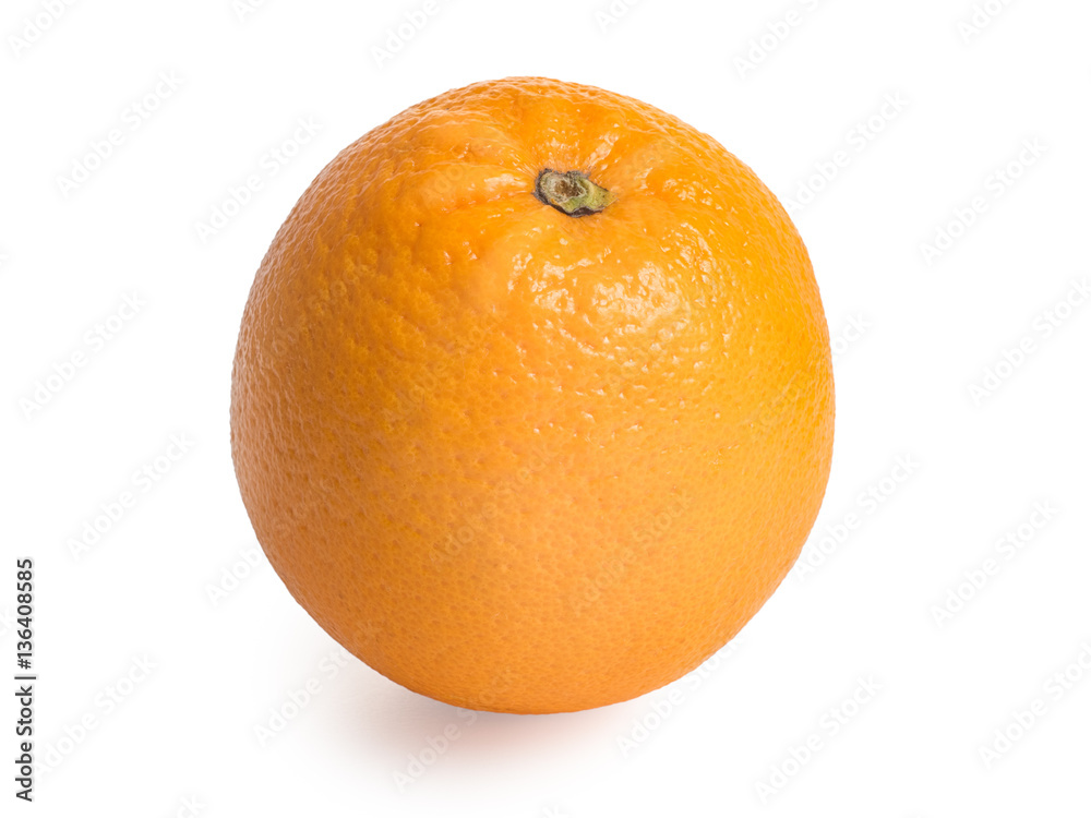 Perfectly Ripe Orange Ripe, fresh orange isolated on white background. Perfectly retouched ...