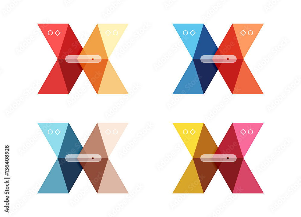 Vector arrow infographics business templates set