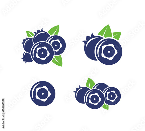 Blueberry. Abstract berries on white background