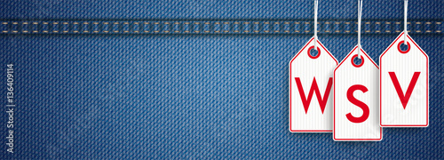Jeans Preisschilder WSV Banner