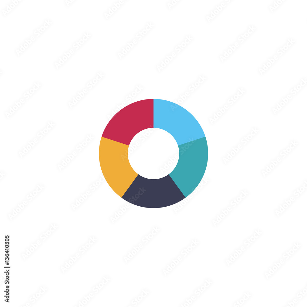 Flat pie chart Flat pie chart