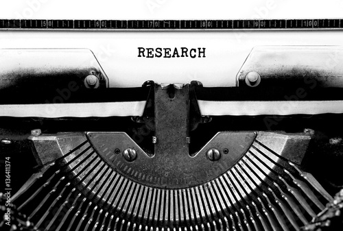 RESEARCH Typed Words On a Vintage Typewriter Conceptual