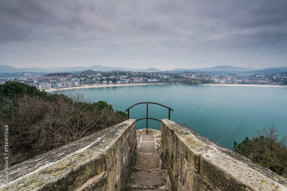 Viewing vantage point in San Sebastian,Spain