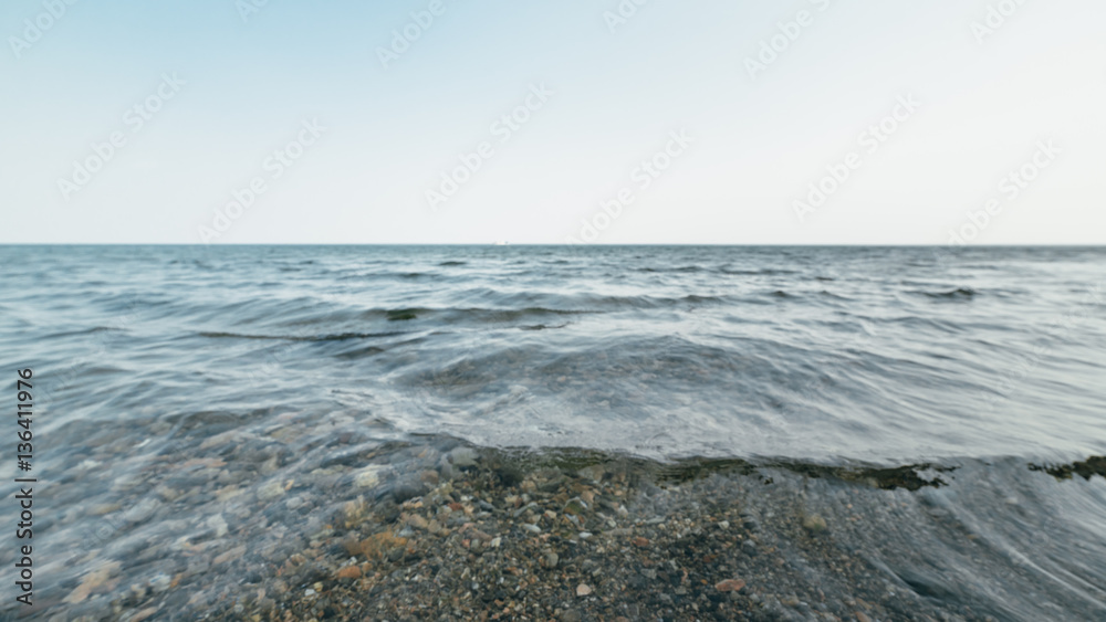 Waves in the sea in a blur. Waves in the sea in a blur.