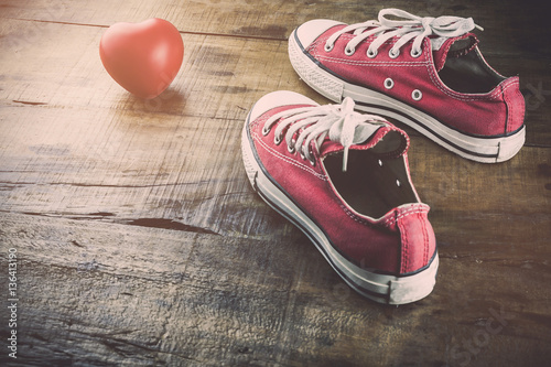 heart shape with  shoes