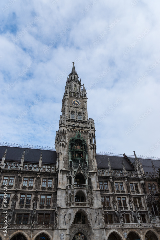 Fototapeta premium Marienplatz town hall of Munich, Germany