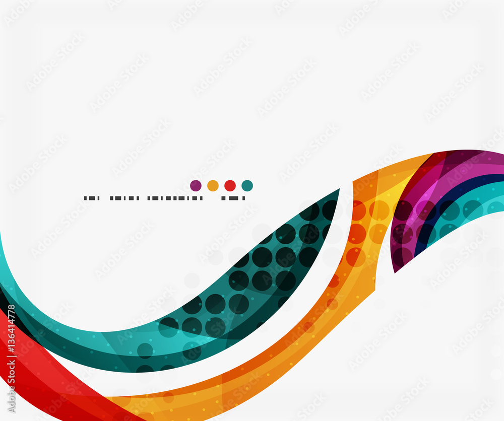 Fototapeta premium Business corporate wave background, flyer, brochure design template