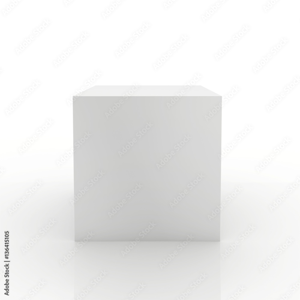 Blank box on white background. 3d render. Blank box on white background. 3d render.