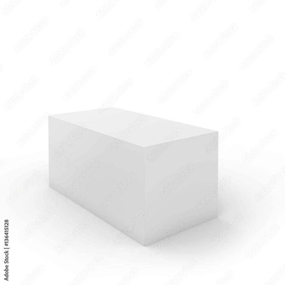 Blank cardboard package box on white background. 3d render. Blank cardboard package box on white background. 3d render.