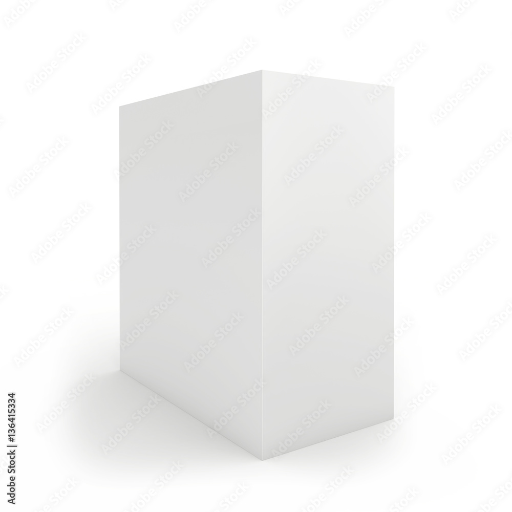Blank box on white background. 3d render. Blank box on white background. 3d render.
