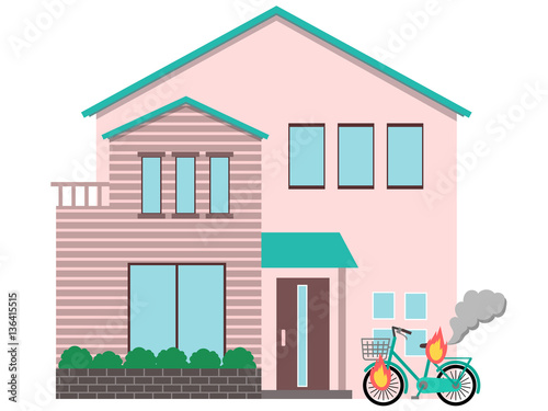 自転車　火事
