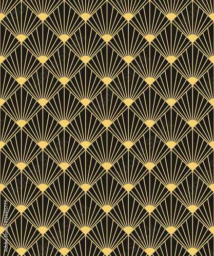 Art Deco style seamless pattern texture.