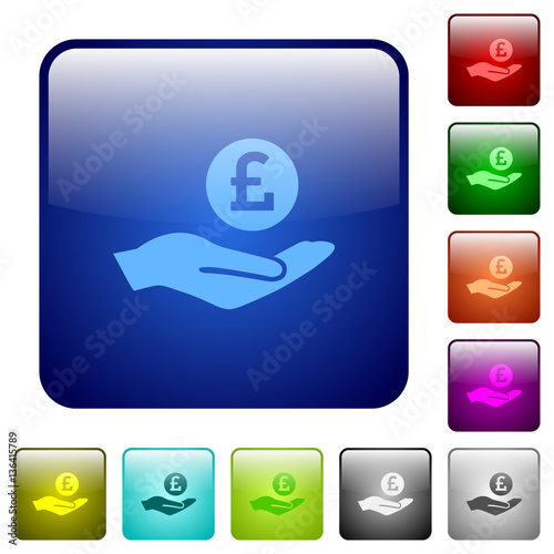 Pound earnings color square buttons