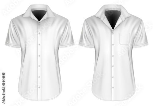 Mens short sleeved shirts with open collars