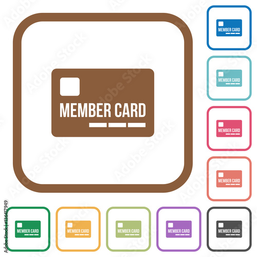 Member card simple icons
