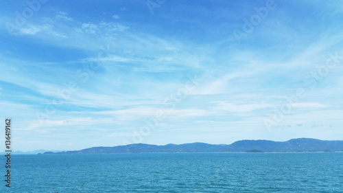 Seascape and the blue sky