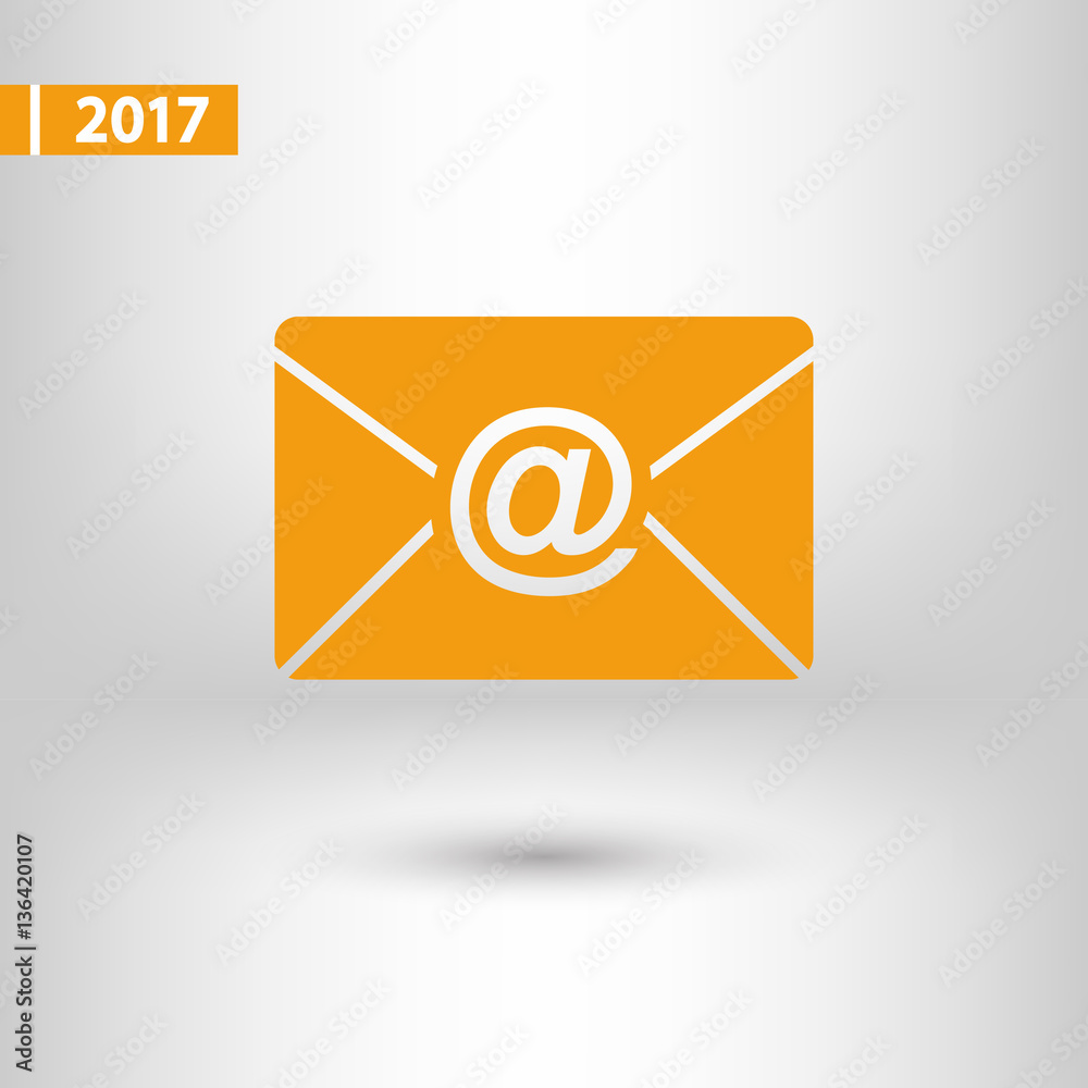 Envelope Mail icon, vector illustration. Flat design style Envelope Mail icon, vector illustration. Flat design style