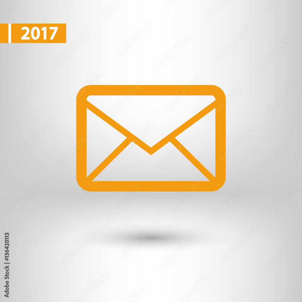 Envelope Mail icon, vector illustration. Flat design style