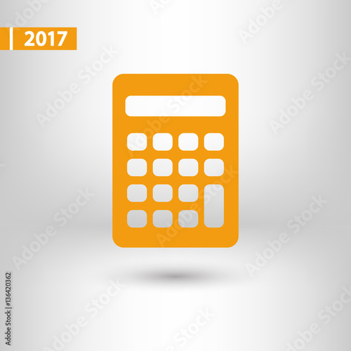 calculator icon, vector illustration. Flat design style