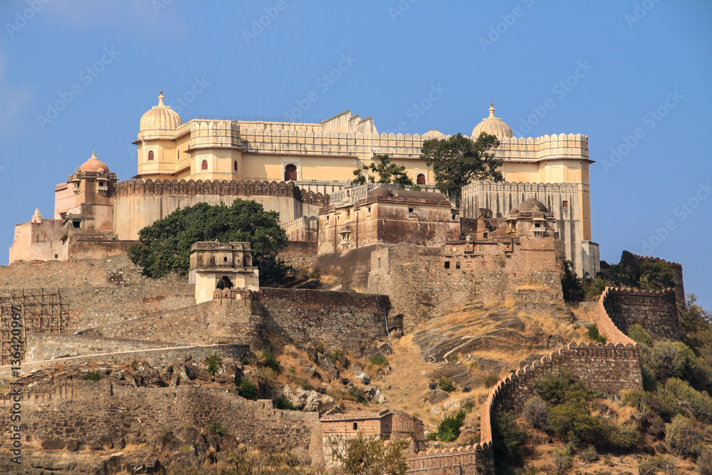Panoramic view of Fort Kumbhalgarh, India