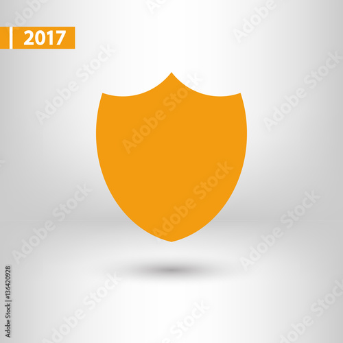 Shield icon, vector illustration. Flat design style Free Download Shield icon, vector illustration. Flat design style - GFXLoad