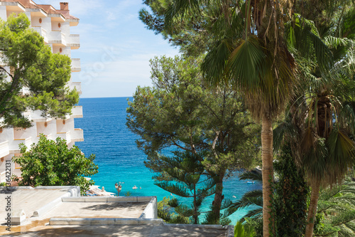 Island Mallorca, view to a mediterranean sea, beautiful seascape, Illetas,Spain, summer holiday.