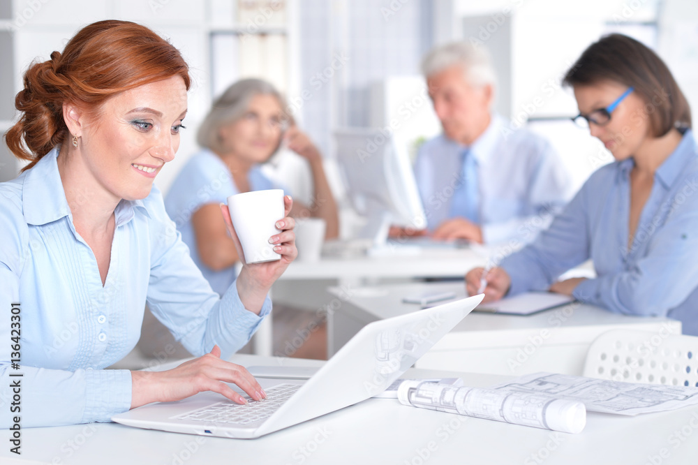 Obraz premium Businesspeople Working In Office