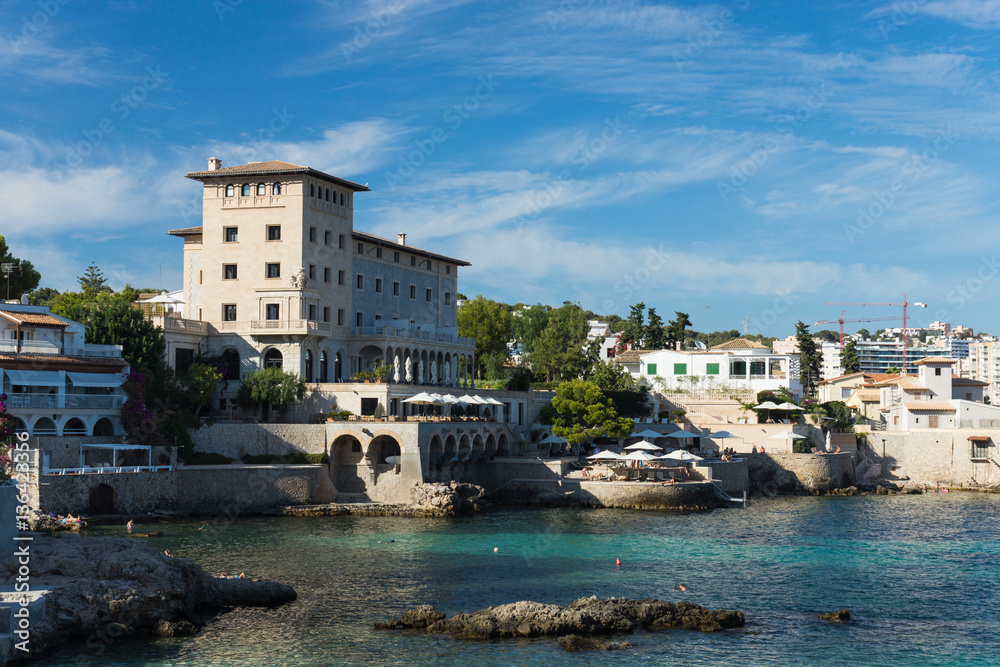 Island Mallorca, view to a mediterranean sea, beautiful seascape, Illetas,Spain, summer holiday. Island Mallorca, view to a mediterranean sea, beautiful seascape, Illetas,Spain, summer holiday.