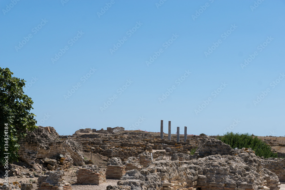 Ancient Roman Ruins of Nora, near Pula in Sardinia, Italy