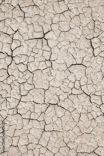 Dry cracked soil abstract texture background drought climate cha