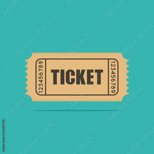 Vector illustration of a ticket .