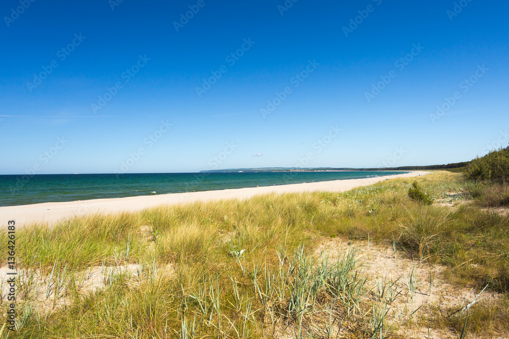 Sunny beach on Ruegen island, Germany