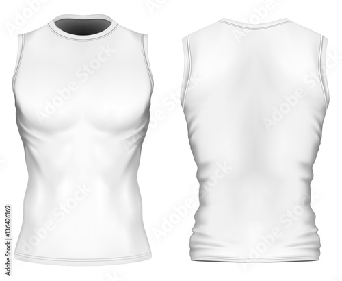 Fotografie, Obraz Sleeveless t-shirt with round neck