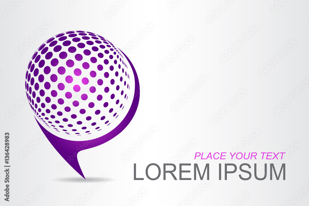 Logo stylized spherical surface with abstract shapes Logo stylized spherical surface with abstract shapes