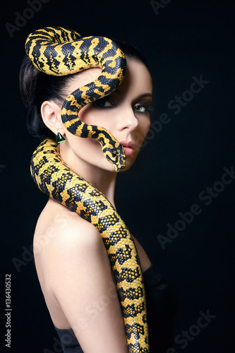 beautiful woman,snake,jewel...