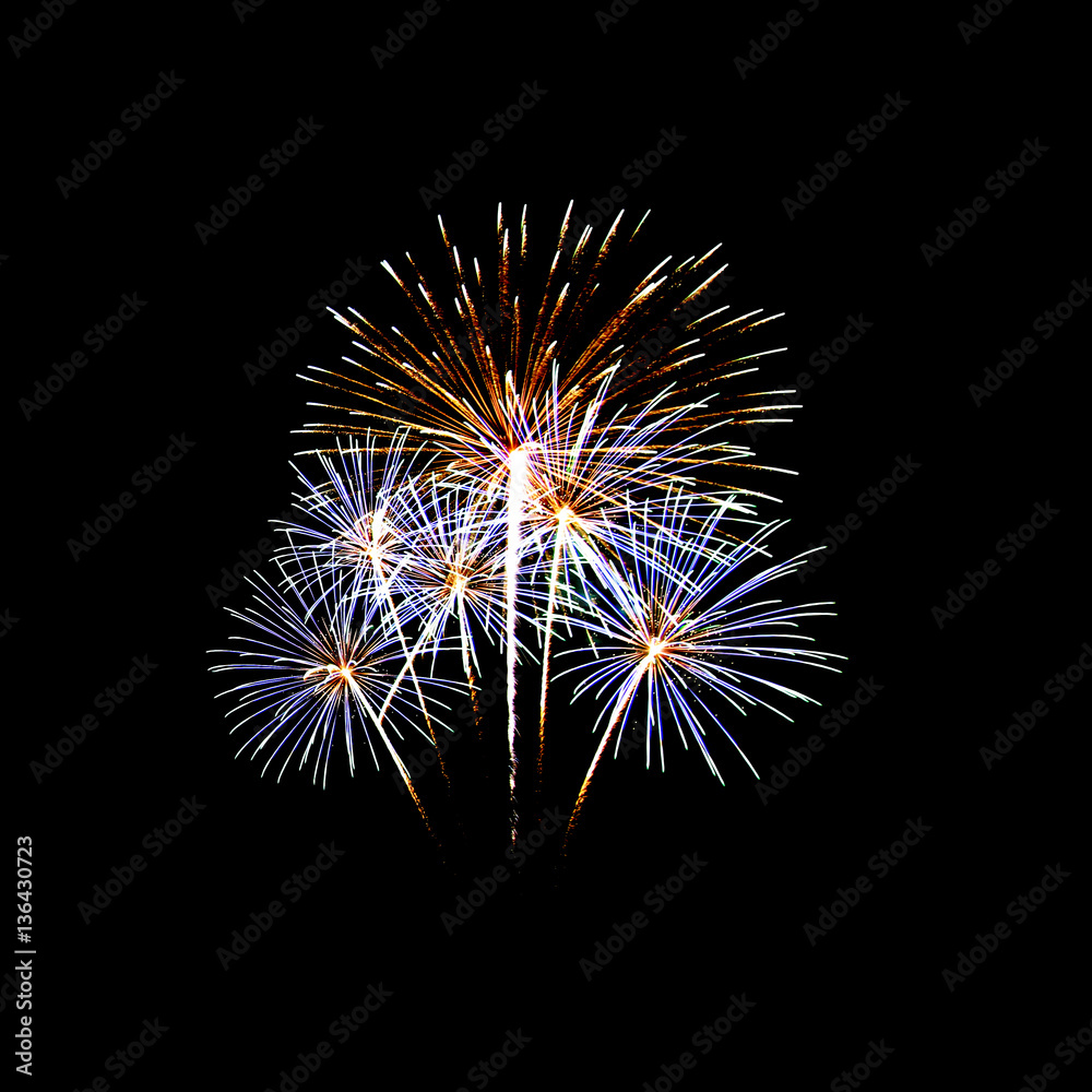 Fireworks light up in the sky, dazzling scene. Fireworks light up in the sky, dazzling scene.