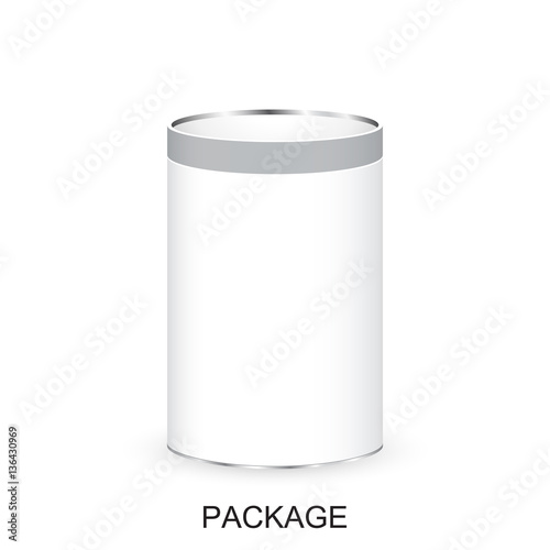 Realistic White Package Bank. For Coffee, Tea, Medicine package and other products. Easy to Use. Vector illustration Isolated on White Background.