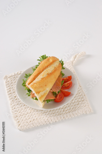 sandwich with smoked salmon