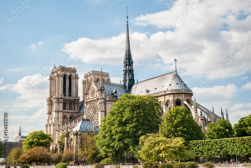 The Cathedral of Notre Dame de Paris, France, Spring