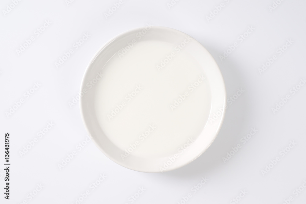 plate of fresh milk plate of fresh milk